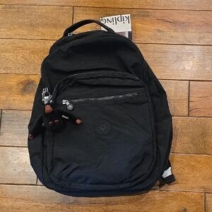 NWOT Kipling Boost-It Collection: Unisex Padded Laptop Backpack  - Brave Black Kipling | Bags | Kipling Backpack Black Travel Medium Fiona  main image 2